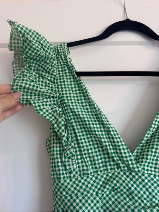Day + Moon Pants - Women’s Green Gingham One-Piece Romper- Vestique Day + Moon